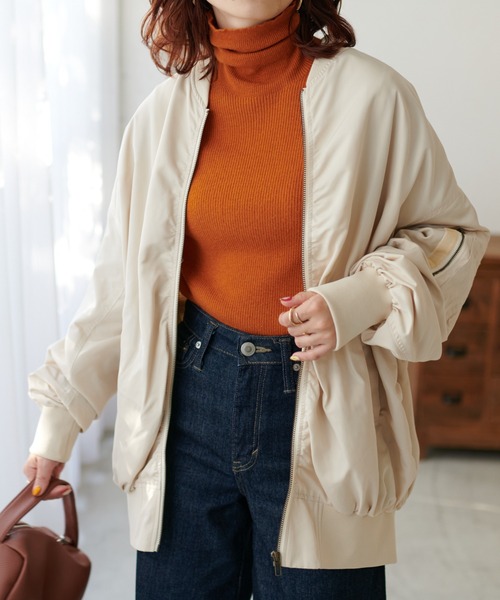 DISCOAT（ディスコート）の「ビッグMA1（MA-1・レディース・ホワイト系その他/ブラック/カーキ・FREE）」の17枚目の写真