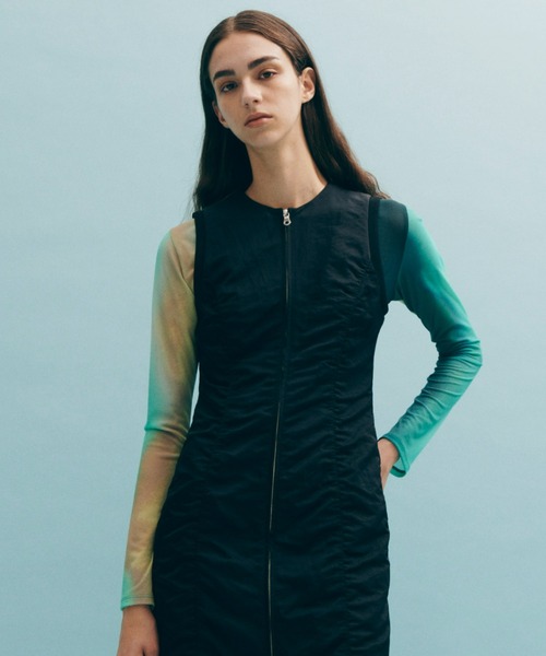 LE CIEL BLEU(ルシェルブルー)の「グラデーションジャージートップス / Gradation Jersey Top(Tシャツ/カットソー・レディース・パープル/グリーン・38/36)」の2枚目の写真