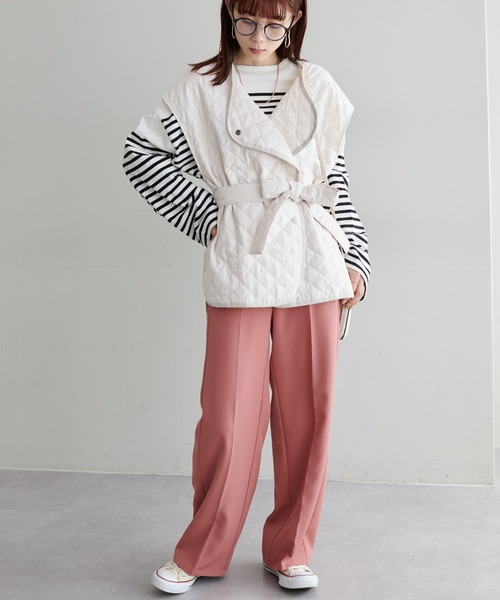 DISCOAT（ディスコート）の「キルティングベスト（ベスト・レディース・カーキ/ブラック/アイボリー・FREE）」の21枚目の写真