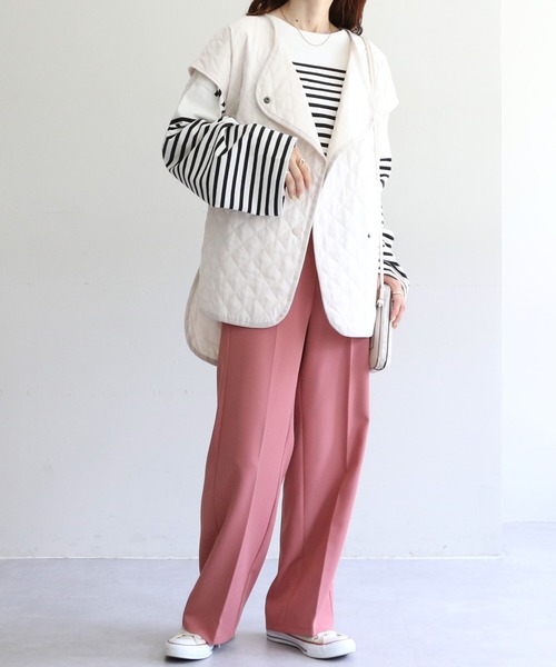 DISCOAT（ディスコート）の「キルティングベスト（ベスト・レディース・カーキ/ブラック/アイボリー・FREE）」の16枚目の写真