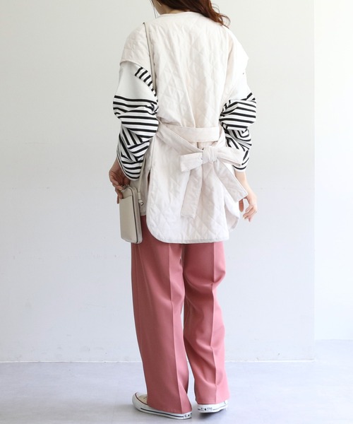 DISCOAT（ディスコート）の「キルティングベスト（ベスト・レディース・カーキ/ブラック/アイボリー・FREE）」の18枚目の写真