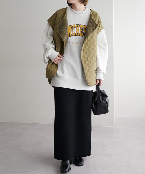 DISCOAT（ディスコート）の「キルティングベスト（ベスト・レディース・カーキ/ブラック/アイボリー・FREE）」の10枚目の写真