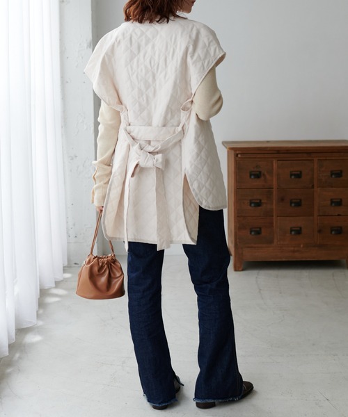 DISCOAT（ディスコート）の「キルティングベスト（ベスト・レディース・カーキ/ブラック/アイボリー・FREE）」の5枚目の写真