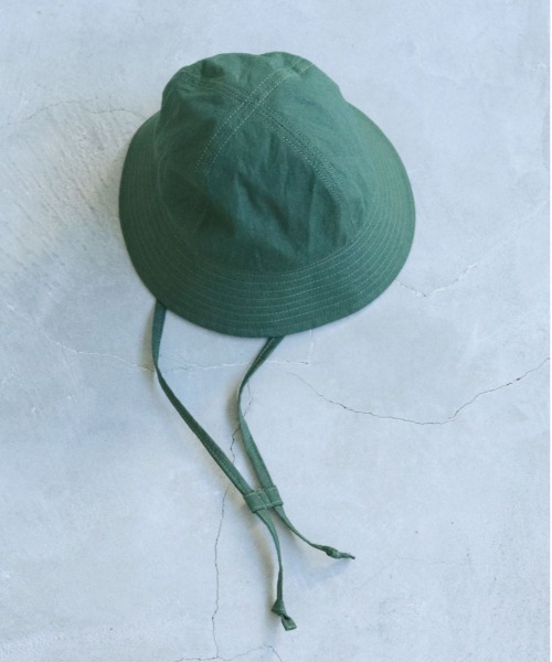 PAR ICI（パーリッシィ）の「コットンナイロンウェザー EDODAKIフィッシャーマンハット（ハット・レディース・グリーン/チャコールグレー・FREE）」の12枚目の写真