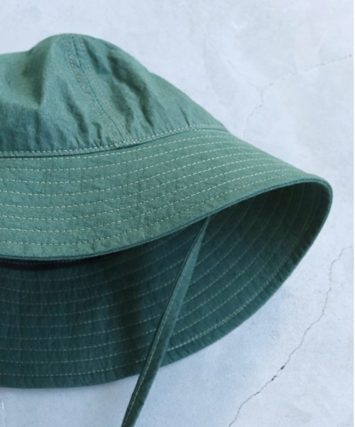 PAR ICI（パーリッシィ）の「コットンナイロンウェザー EDODAKIフィッシャーマンハット（ハット・レディース・グリーン/チャコールグレー・FREE）」の13枚目の写真