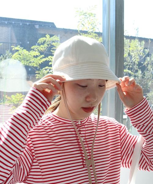 PAR ICI（パーリッシィ）の「コットンナイロンウェザー EDODAKIフィッシャーマンハット（ハット・レディース・グリーン/チャコールグレー・FREE）」の19枚目の写真