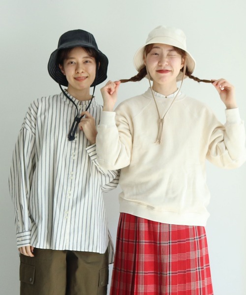 PAR ICI（パーリッシィ）の「コットンナイロンウェザー EDODAKIフィッシャーマンハット（ハット・レディース・グリーン/チャコールグレー・FREE）」の6枚目の写真