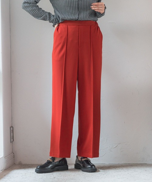 LEPSIM（レプシィム）の「【6つの嬉しい機能付き】ハタラク7DAYSストレートパンツ 2022冬　281814（スラックス・レディース・レッド/ブラック/ピンク/ブラウン/キナリ/イエロー/カーキ・MEDIUM/X-LARGE/X-SMALL/SMALL/LARGE）」の15枚目の写真