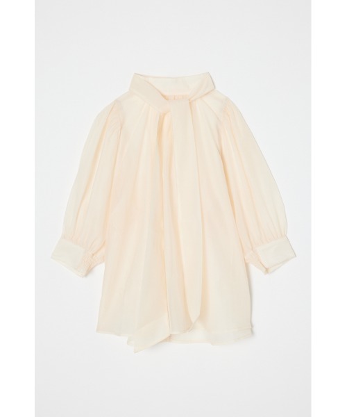 rienda(リエンダ)の「リボンネックシアートップス(Tシャツ/カットソー・レディース・ブラック/ベージュ/ピンク・FREE)」の8枚目の写真