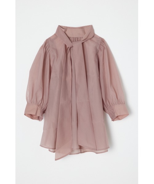 rienda(リエンダ)の「リボンネックシアートップス(Tシャツ/カットソー・レディース・ブラック/ベージュ/ピンク・FREE)」の14枚目の写真