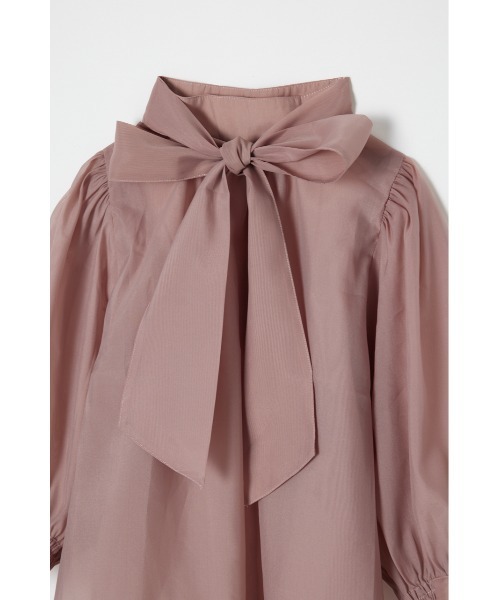 rienda(リエンダ)の「リボンネックシアートップス(Tシャツ/カットソー・レディース・ブラック/ベージュ/ピンク・FREE)」の16枚目の写真