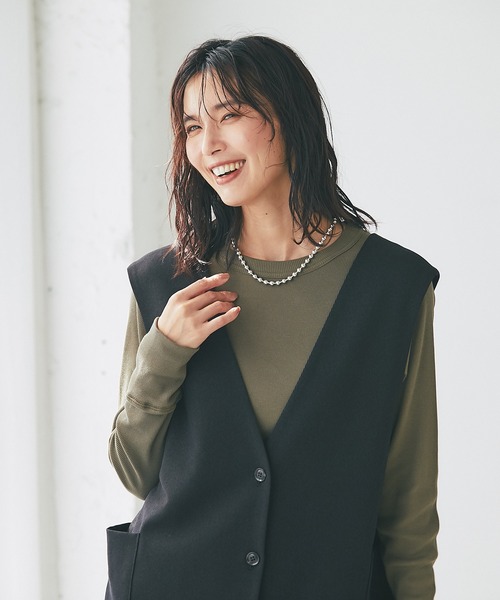 RIVE DROITE（リヴドロワ）の「着回し力抜群！/マルチWAYウールライクジャンスカワンピース（ジャンパースカート・レディース・ブラック/チャコールグレー/ブラウン・FREE）」の21枚目の写真