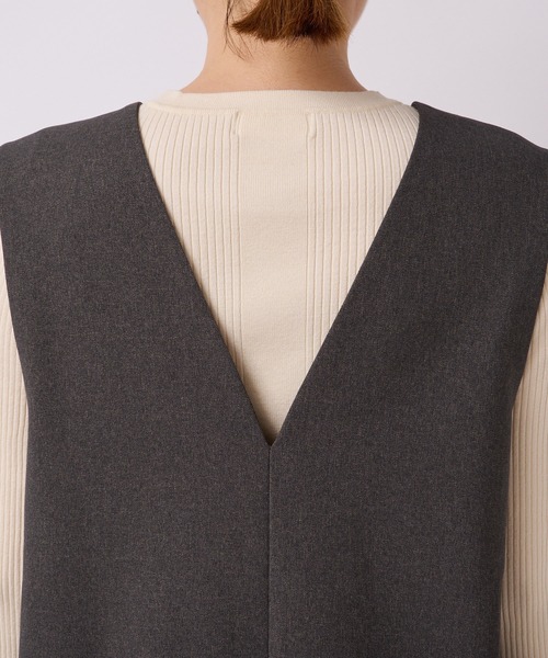 RIVE DROITE（リヴドロワ）の「着回し力抜群！/マルチWAYウールライクジャンスカワンピース（ジャンパースカート・レディース・ブラック/チャコールグレー/ブラウン・FREE）」の8枚目の写真