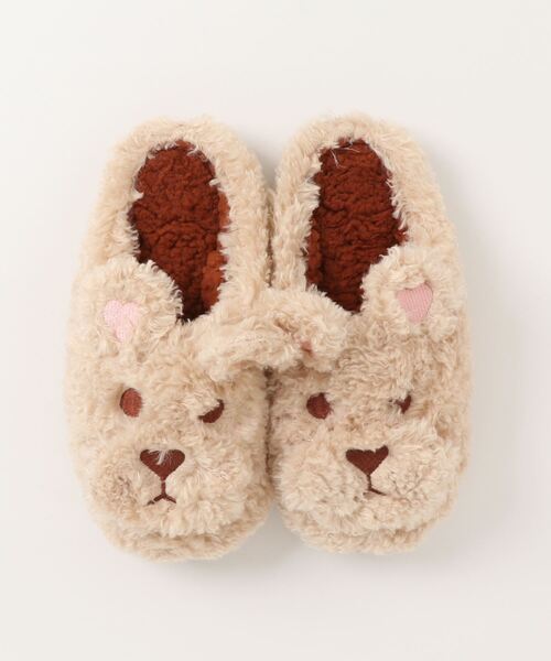 aimoha（アイモハ）の「子犬のフワフワモコモコぬいぐるみスリッパ（ルームシューズ/スリッパ・レディース・ホワイト/ベージュ/ダークグレー・23.0cm/24.0cm/25.0cm）」の4枚目の写真