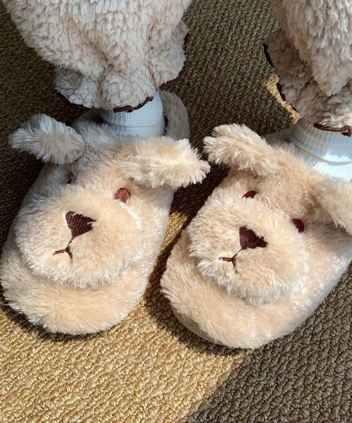 aimoha（アイモハ）の「子犬のフワフワモコモコぬいぐるみスリッパ（ルームシューズ/スリッパ・レディース・ホワイト/ベージュ/ダークグレー・23.0cm/24.0cm/25.0cm）」の13枚目の写真