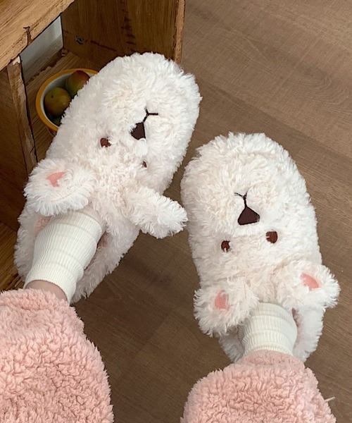 aimoha（アイモハ）の「子犬のフワフワモコモコぬいぐるみスリッパ（ルームシューズ/スリッパ・レディース・ホワイト/ベージュ/ダークグレー・23.0cm/24.0cm/25.0cm）」の22枚目の写真