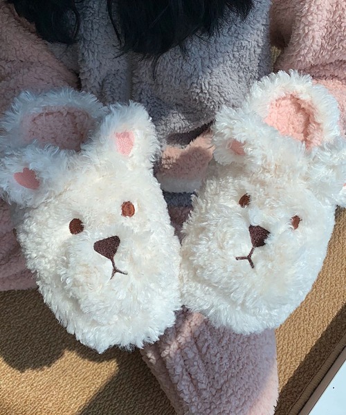 aimoha（アイモハ）の「子犬のフワフワモコモコぬいぐるみスリッパ（ルームシューズ/スリッパ・レディース・ホワイト/ベージュ/ダークグレー・23.0cm/24.0cm/25.0cm）」の21枚目の写真