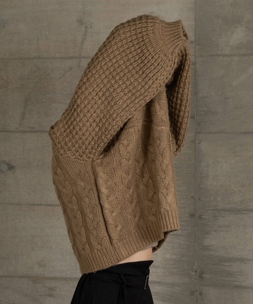 Amiur（エミレ）の「change pattern volume knit（ニット/セーター・レディース・ベージュ/アイボリー/ブラック・FREE）」の18枚目の写真