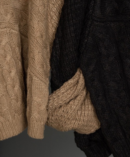 Amiur（エミレ）の「change pattern volume knit（ニット/セーター・レディース・ベージュ/アイボリー/ブラック・FREE）」の16枚目の写真