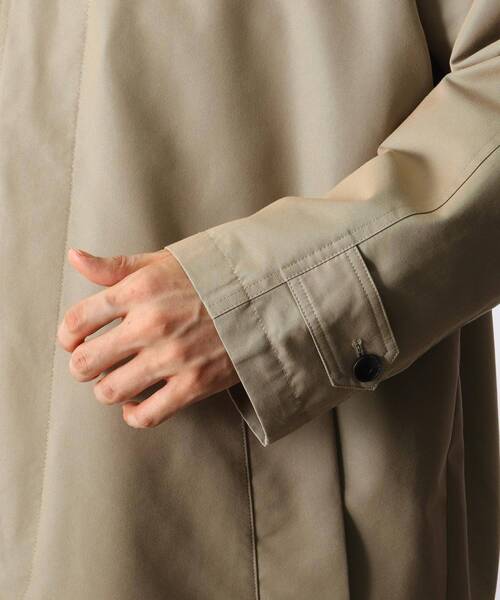 THE SHOP TK （ザ ショップ ティーケー ）の「◆【CLUEL presents】オーバーサイズシャンブレーステンカラーコート（ステンカラーコート・メンズ・ダークブラウン系5/サンドベージュ/チャコールグレー・01/02/03）」の18枚目の写真