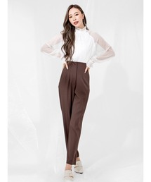 DURAS（デュラス）の「ハイウエストタックパンツ（その他パンツ・レディース）」