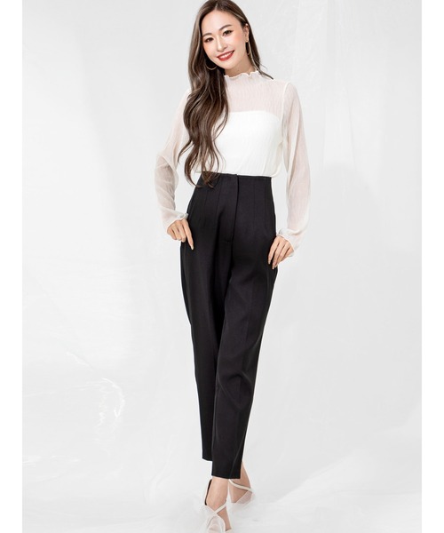 DURAS(デュラス)の「ハイウエストタックパンツ(その他パンツ・レディース・ブラック/ブラウン・SMALL/MEDIUM)」の2枚目の写真