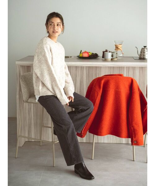 Ungrid（アングリッド）の「Wrangler別注 カラーストレートデニム（デニムパンツ・レディース・ブラック/ブラウン・24inch/25inch/26inch）」の19枚目の写真