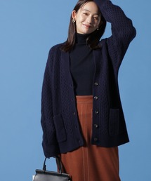 N.（N. Natural Beauty Basic） | 【横田ひかるさん着用】◆ハミルトンケーブルミドルニットカーディガン(カーディガン/ボレロ)