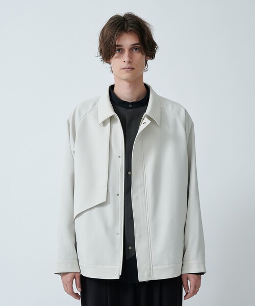 CITY TOKYO（シティトウキョウ）の「【洗える/シワ防止】NEOジェネレーションジップアップブルゾン リラックスフィット/異素材切り替えデザイン（ブルゾン・メンズ・ブラック/グレイッシュベージュ/グリーン・1/3/2）」の6枚目の写真