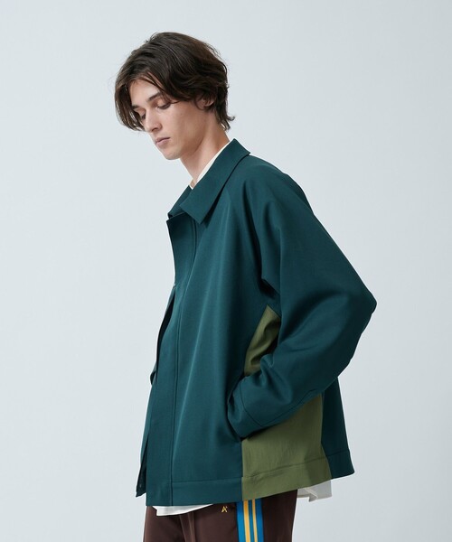 CITY TOKYO（シティトウキョウ）の「【洗える/シワ防止】NEOジェネレーションジップアップブルゾン リラックスフィット/異素材切り替えデザイン（ブルゾン・メンズ・ブラック/グレイッシュベージュ/グリーン・1/3/2）」の21枚目の写真