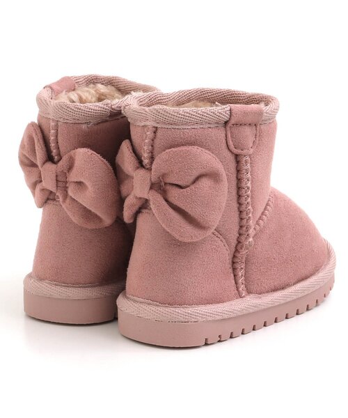 Ampersand（アンパサンド）の「リボンボアブーツ（ブーツ・キッズ・ブラック/ピンク/ブラウン・16/21/14/13/15 /20/19/17/18）」の3枚目の写真