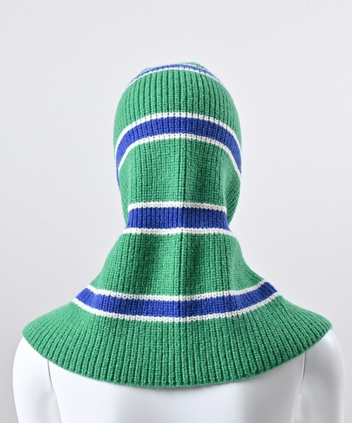 Felt-Maglietta(フェルトマリエッタ)の「ニットフードバラクラバ(ネックウォーマー/スヌード・レディース・グリーン/フューシャピンク/ピンク/ベージュ・FREE)」の7枚目の写真