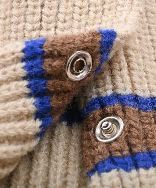 Felt-Maglietta(フェルトマリエッタ)の「ニットフードバラクラバ(ネックウォーマー/スヌード・レディース・グリーン/フューシャピンク/ピンク/ベージュ・FREE)」の22枚目の写真