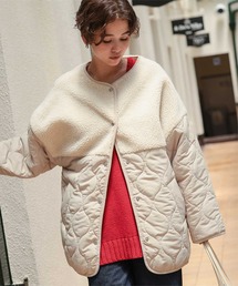 titivate（ティティベイト）の「ボア切替キルティングショートコート（ダウンジャケット/コート）」