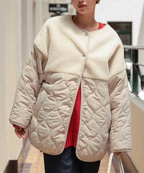 titivate（ティティベイト）の「ボア切替キルティングショートコート