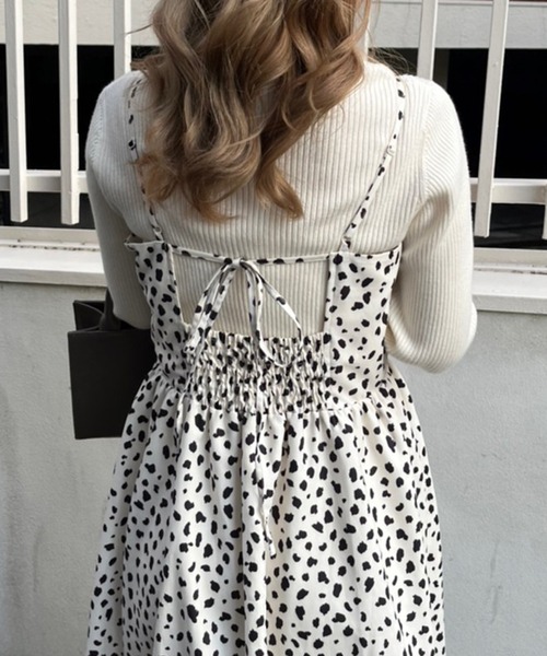 one after another NICE CLAUP（ワンアフターアナザーナイスクラップ）の「ボリューム感がポイント。Aラインキャミワンピース（ワンピース・レディース・ブラック/ピンク/モカ/ホワイト系その他・FREE）」の20枚目の写真