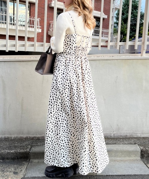 one after another NICE CLAUP（ワンアフターアナザーナイスクラップ）の「ボリューム感がポイント。Aラインキャミワンピース（ワンピース・レディース・ブラック/ピンク/モカ/ホワイト系その他・FREE）」の19枚目の写真