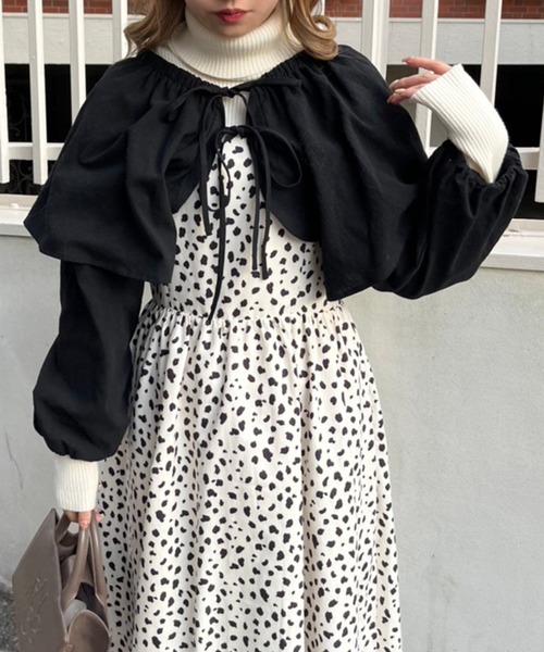 one after another NICE CLAUP（ワンアフターアナザーナイスクラップ）の「ボリューム感がポイント。Aラインキャミワンピース（ワンピース・レディース・ブラック/ピンク/モカ/ホワイト系その他・FREE）」の21枚目の写真