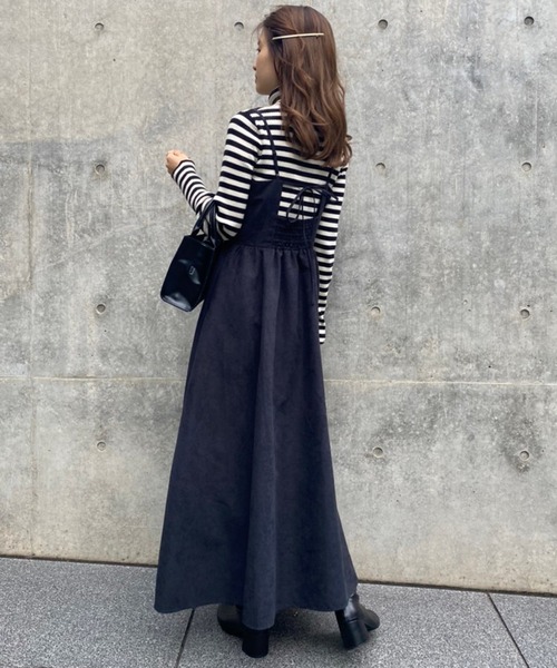 one after another NICE CLAUP（ワンアフターアナザーナイスクラップ）の「ボリューム感がポイント。Aラインキャミワンピース（ワンピース・レディース・ブラック/ピンク/モカ/ホワイト系その他・FREE）」の11枚目の写真