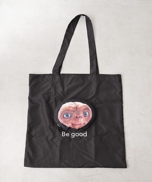 BIRTHDAY BAR（バースデイバー）の「「E.T.」Face tote フェイストート（トートバッグ・レディース・グレー/ブラック・フリー）」の2枚目の写真