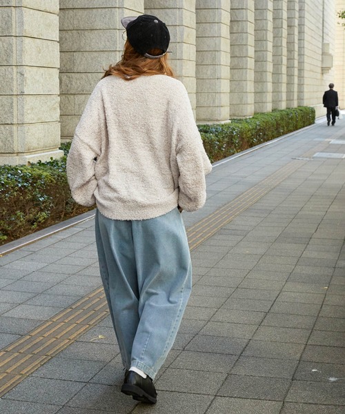 ブークレメランジハーフジップニットプルオーバー MONO-MART LADY'S