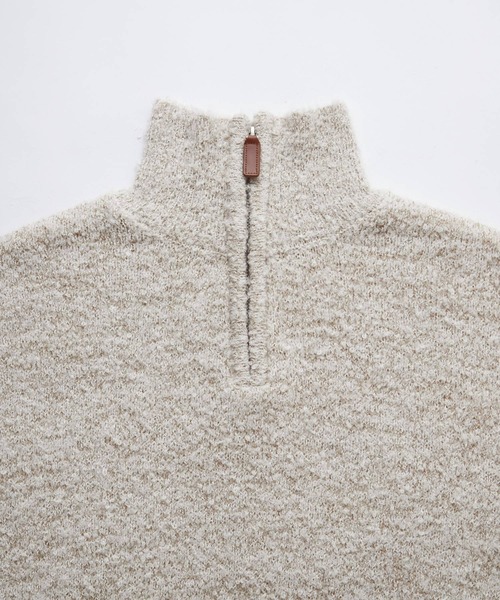 MONO-MART LADY'S(モノマートレディース)の「ブークレメランジハーフジップニットプルオーバー(ニット/セーター・レディース・ブラック/アイボリー/グリーン/ネイビー/イエロー/オレンジ/ダークネイビー・FREE)」の15枚目の写真