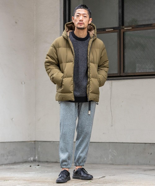 URBAN RESEARCH ROSSO MEN(アーバンリサーチロッソメン)の「『XLサイズあり』ファンクショナルストレッチグリーンダウンジャケット(ダウンジャケット/コート・メンズ・ブラック/カーキ/チャコールグレー/パープル系その他・MEDIUM/LARGE/X-LARGE)」の13枚目の写真