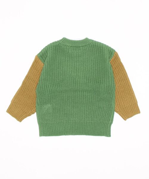 BIG FIELD（ビッグフィールド）の「【おうちで洗えるニット】サガラワッペンリブセーター（kids/XS～LL）（ニット/セーター・キッズ・チャコール/グリーン・XS/S/M/L/LL）」の3枚目の写真