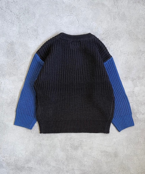 BIG FIELD（ビッグフィールド）の「【おうちで洗えるニット】サガラワッペンリブセーター（kids/XS～LL）（ニット/セーター・キッズ・チャコール/グリーン・XS/S/M/L/LL）」の13枚目の写真