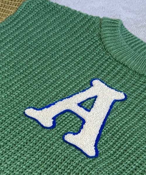 BIG FIELD（ビッグフィールド）の「【おうちで洗えるニット】サガラワッペンリブセーター（kids/XS～LL）（ニット/セーター・キッズ・チャコール/グリーン・XS/S/M/L/LL）」の10枚目の写真