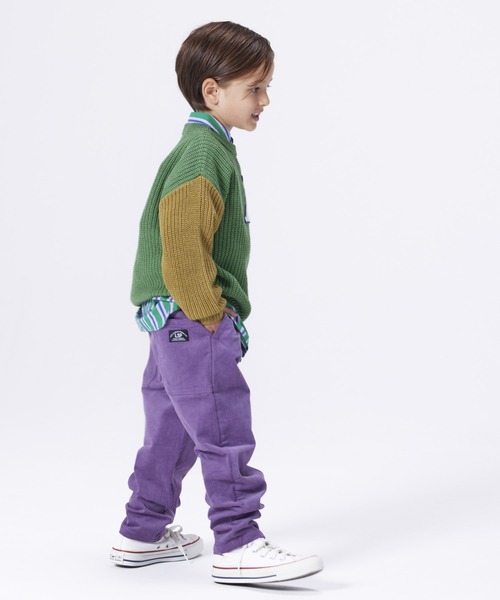 BIG FIELD（ビッグフィールド）の「【おうちで洗えるニット】サガラワッペンリブセーター（kids/XS～LL）（ニット/セーター・キッズ・チャコール/グリーン・XS/S/M/L/LL）」の5枚目の写真