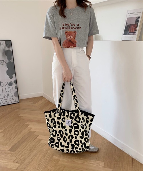 Coo+i（クーイ）の「レオパード柄トートバック（トートバッグ・レディース・ベージュ・FREE）」の9枚目の写真