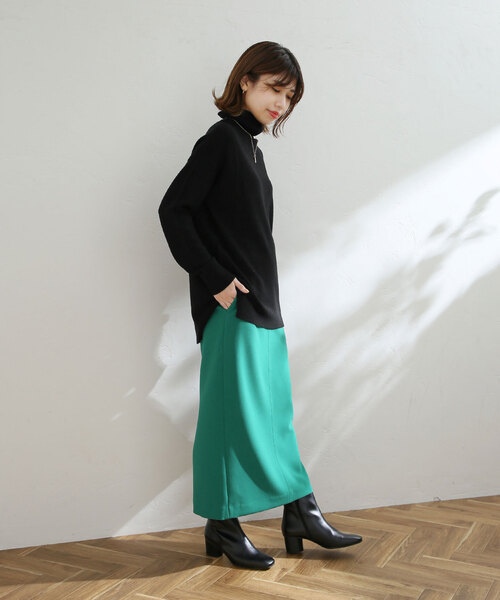 ガーターハイネックプルオーバー