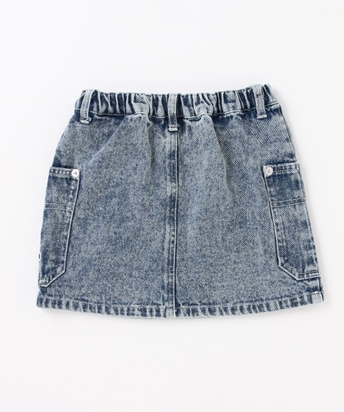 X-girl Stages（エックスガールステージス）の「【WEB限定】ケミカル加工デニムスカート（デニムスカート・キッズ・ブルー/チャコール・110cm/130cm/90cm/120cm/140cm/100cm）」の9枚目の写真